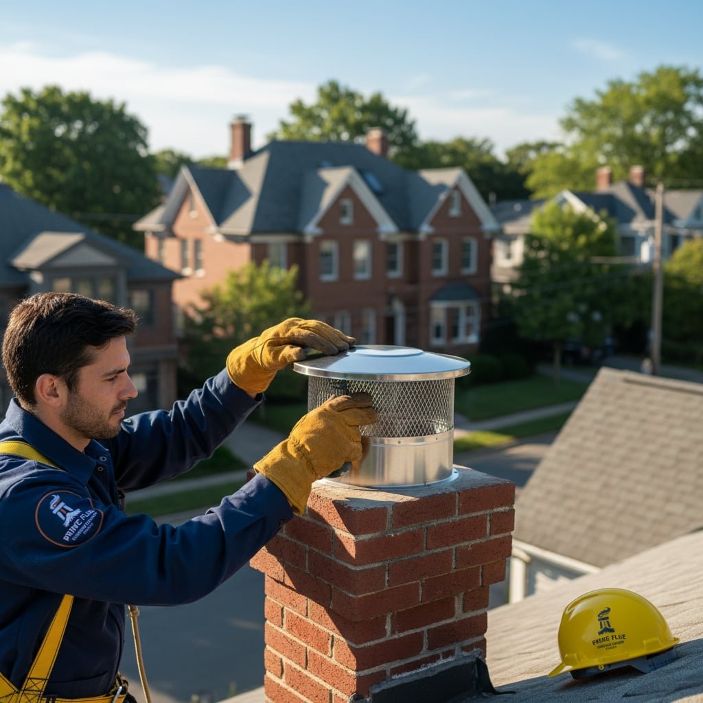 Boston Chimney Cap Installation