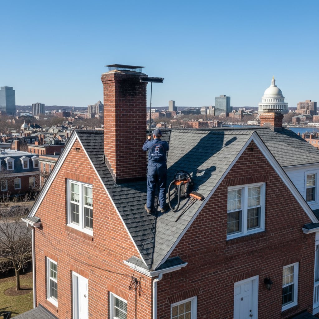 Prime Flue Chimney Sweep team working on chimney